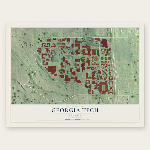 Georgia Tech, Georgia map print, the full design