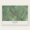 Benton, Tennessee map print, the full design