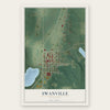 Swanville, Minnesota map print, the full design
