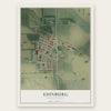 Edinburg, North Dakota map print, the full design