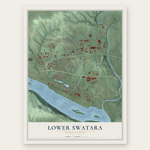 Lower Swatara, Pennsylvania map print, the full design
