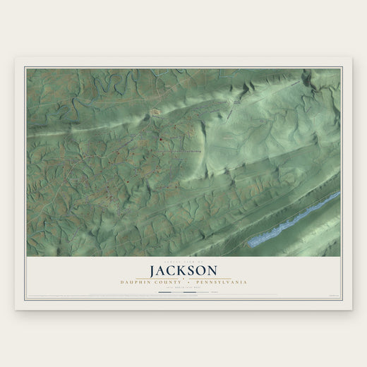 Jackson, Dauphin County, Pennsylvania map print, the full design