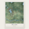 Big Lake, Minnesota map print, the full design