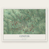 Conover, North Carolina map print, the full design