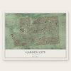 Garden City, Michigan map print, the full design