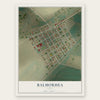 Balmorhea, Texas map print, the full design