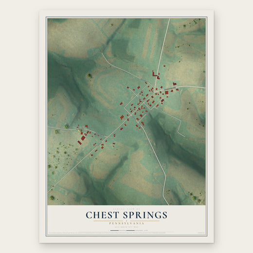 Chest Springs, Pennsylvania map print, the full design