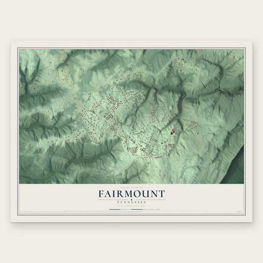 Fairmount, Tennessee map print, the full design