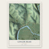 Ginger Blue, Missouri map print, the full design