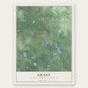 Grant, Mecosta County, Michigan map print, the full design