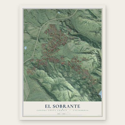 El Sobrante, Contra Costa County, California map print, the full design