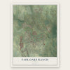 Fair Oaks Ranch, Texas map print, the full design