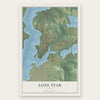 Lone Star, Texas map print, the full design