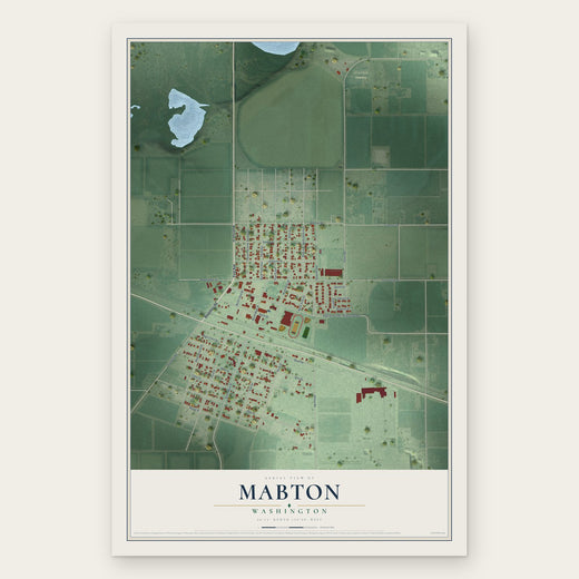 Mabton, Washington map print, the full design