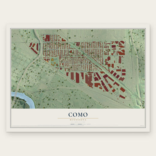 Como, Minnesota map print, the full design