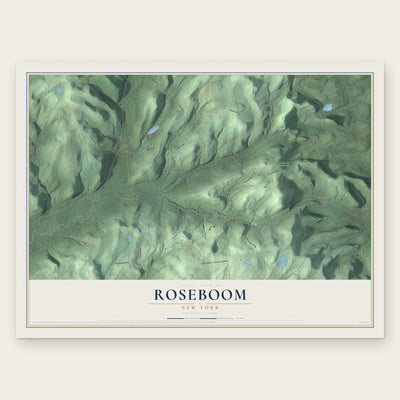 Roseboom, New York map print, the full design