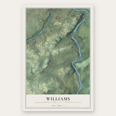 Williams, Northampton County, Pennsylvania map print, the full design