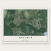 Rock Creek, Ohio map print, the full design