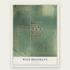 West Brooklyn, Illinois map print, the full design