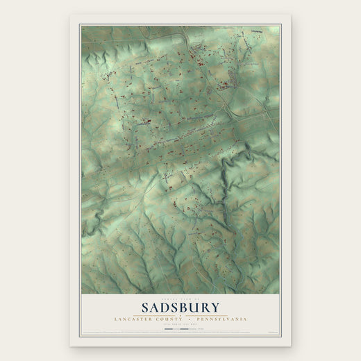 Sadsbury, Lancaster County, Pennsylvania map print, the full design