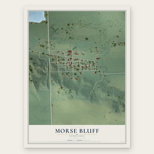 Morse Bluff, Nebraska map print, the full design