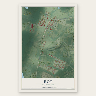 Roy, Washington map print, the full design
