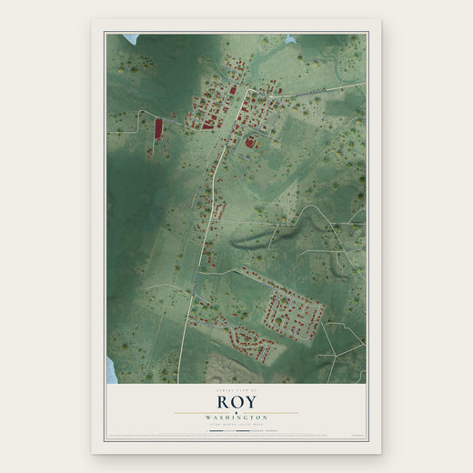 Roy, Washington map print, the full design