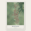 Westville, Illinois map print, the full design