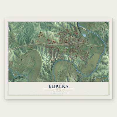 Eureka, Missouri map print, the full design