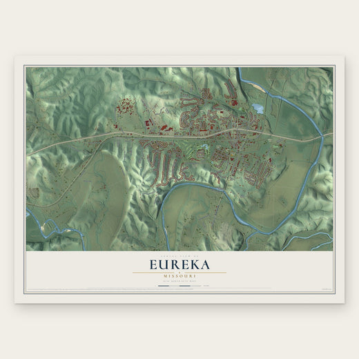 Eureka, Missouri map print, the full design