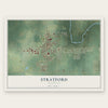 Stratford, Wisconsin map print, the full design
