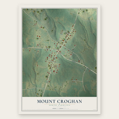 Mount Croghan, South Carolina map print, the full design