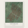 East Orange, New Jersey map print, the full design
