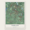 Tumwater, Washington map print, the full design