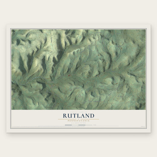 Rutland, Pennsylvania map print, the full design