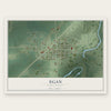 Egan, South Dakota map print, the full design