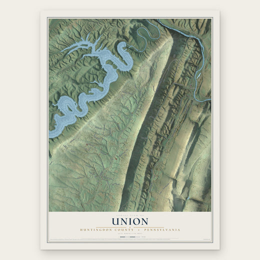 Union, Huntingdon County, Pennsylvania map print, the full design