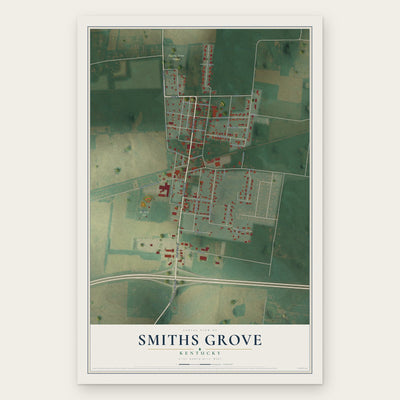Smiths Grove, Kentucky map print, the full design