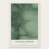 College Corner, Ohio map print, the full design