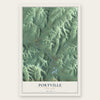 Portville, New York map print, the full design
