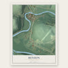 Benson, Pennsylvania map print, the full design
