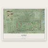 Golf, Florida map print, the full design