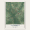 Walterboro, South Carolina map print, the full design