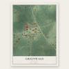Greenwald, Minnesota map print, the full design
