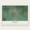 Wynona, Oklahoma map print, the full design