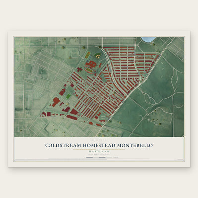 Coldstream Homestead Montebello, Maryland map print, the full design