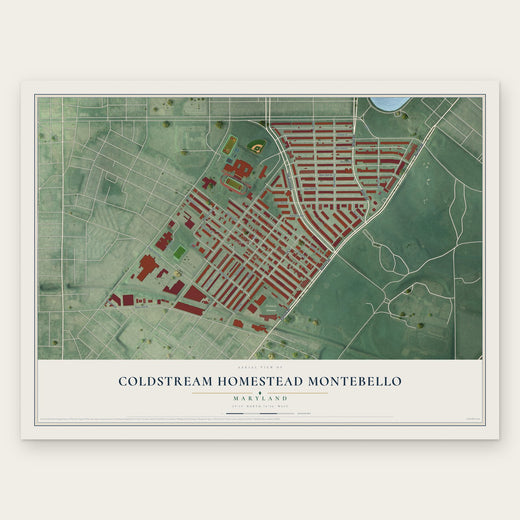 Coldstream Homestead Montebello, Maryland map print, the full design