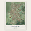 Georgetown, Illinois map print, the full design