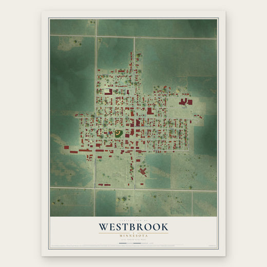 Westbrook, Minnesota map print, the full design