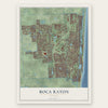 Boca Raton, Florida map print, the full design